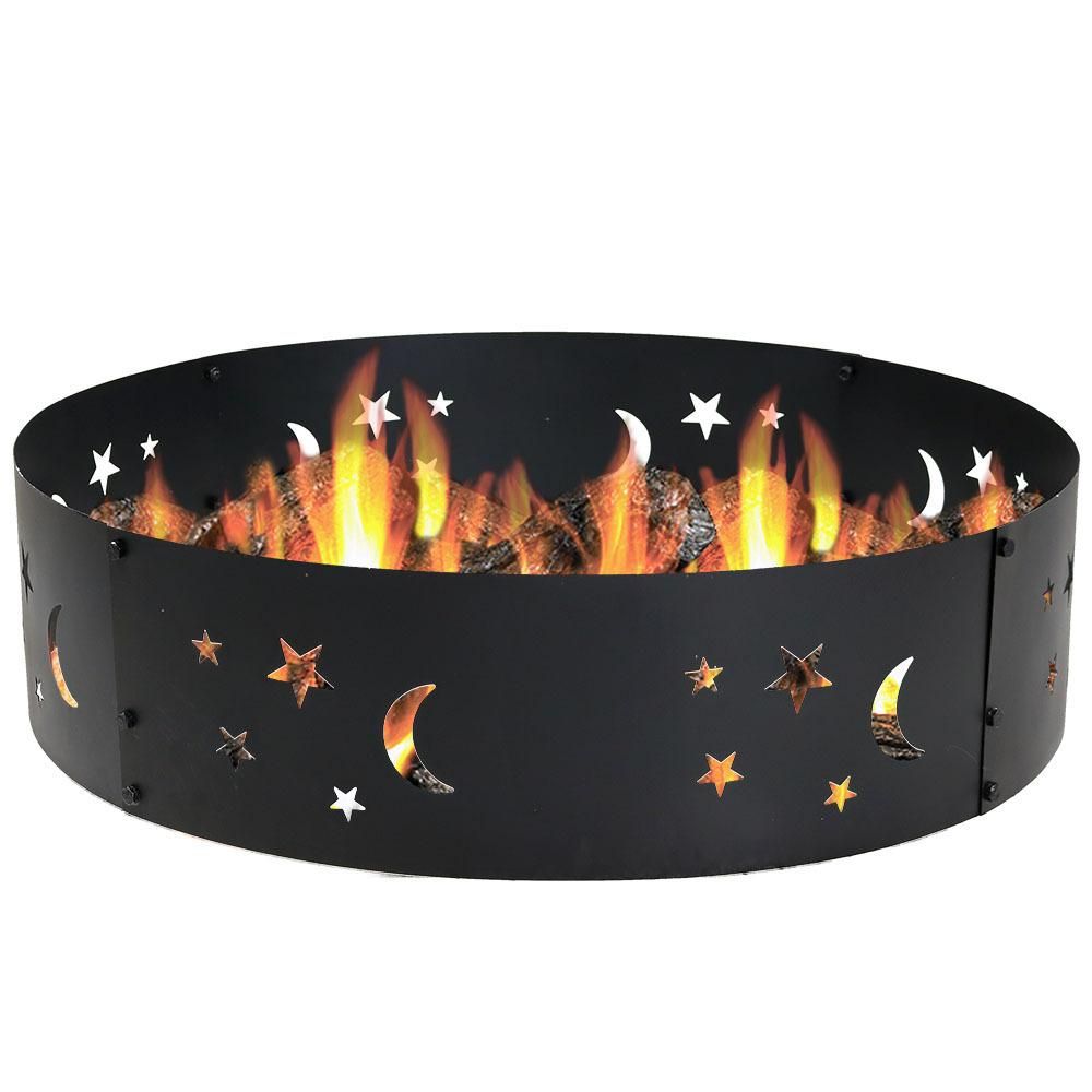 36 in Round Steel Wood Burning Big Sky Fire Pit Kit Black fa0de1974fde2f1c581a4ffc1ec3695c