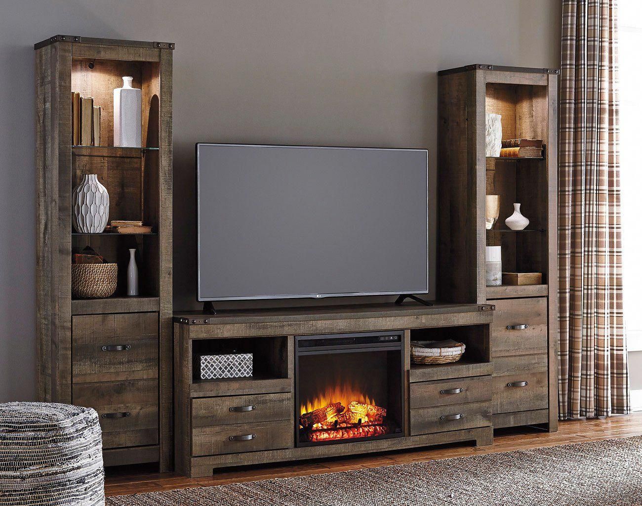 Trinell Entertainment Center w Fireplace Signature Design cc24fafee4a60e1d fd0215d08
