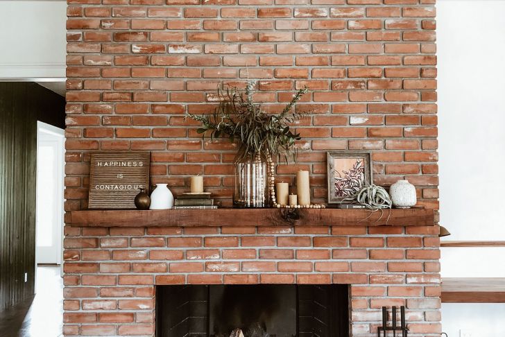 Rustic Fireplace Surround Awesome This Living Room Transformation Features A 100 Year Old