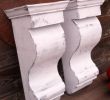 Salvaged Fireplace Mantels Beautiful Corbel E Set Of 2 Vintage Look Reclaimed Wood 5 1 2