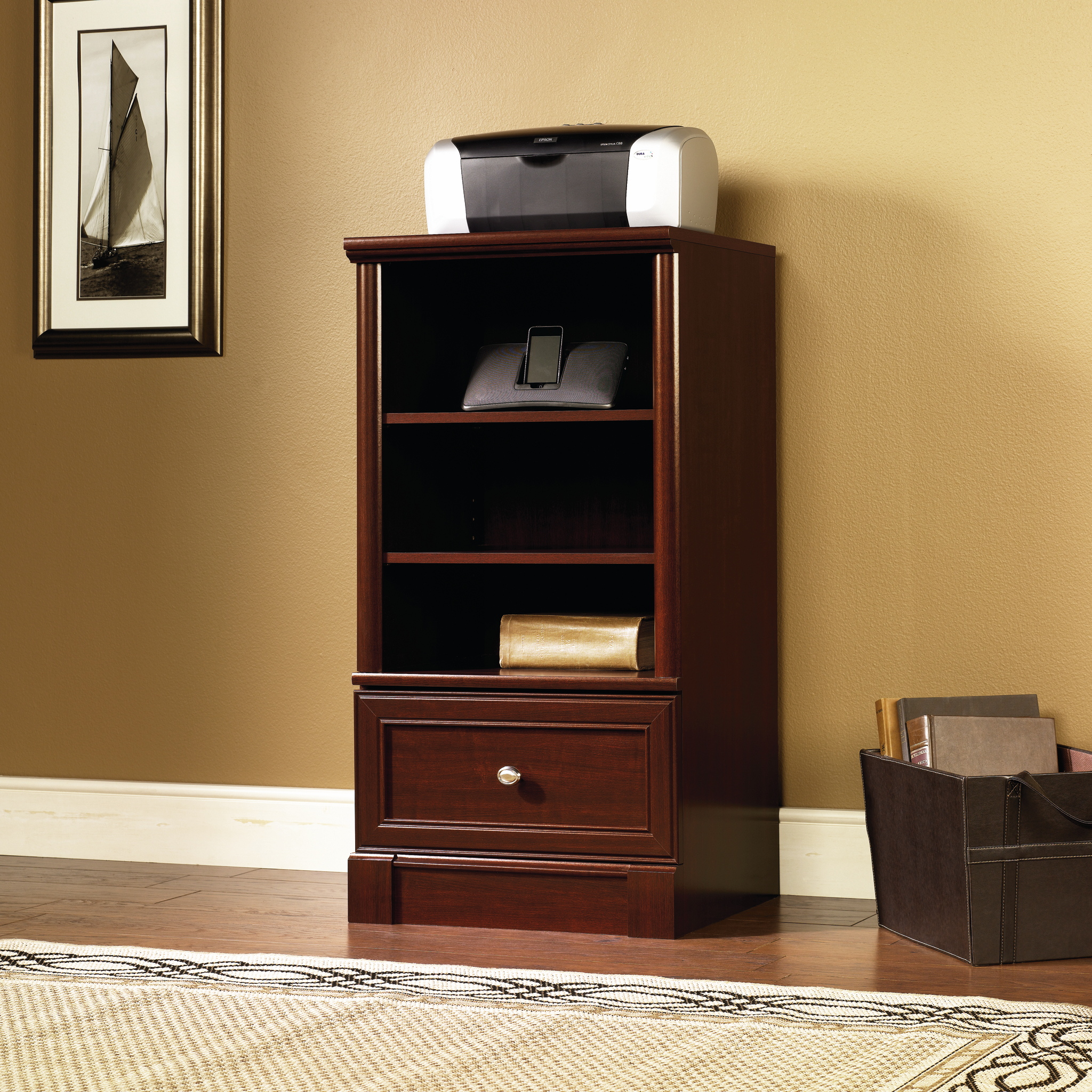 Sauder Palladia Audio Media Tower Select Cherry Finish 8f13d532 9a02 49e9 a259 dc 3 e22ccec b5d032dcd39e80b