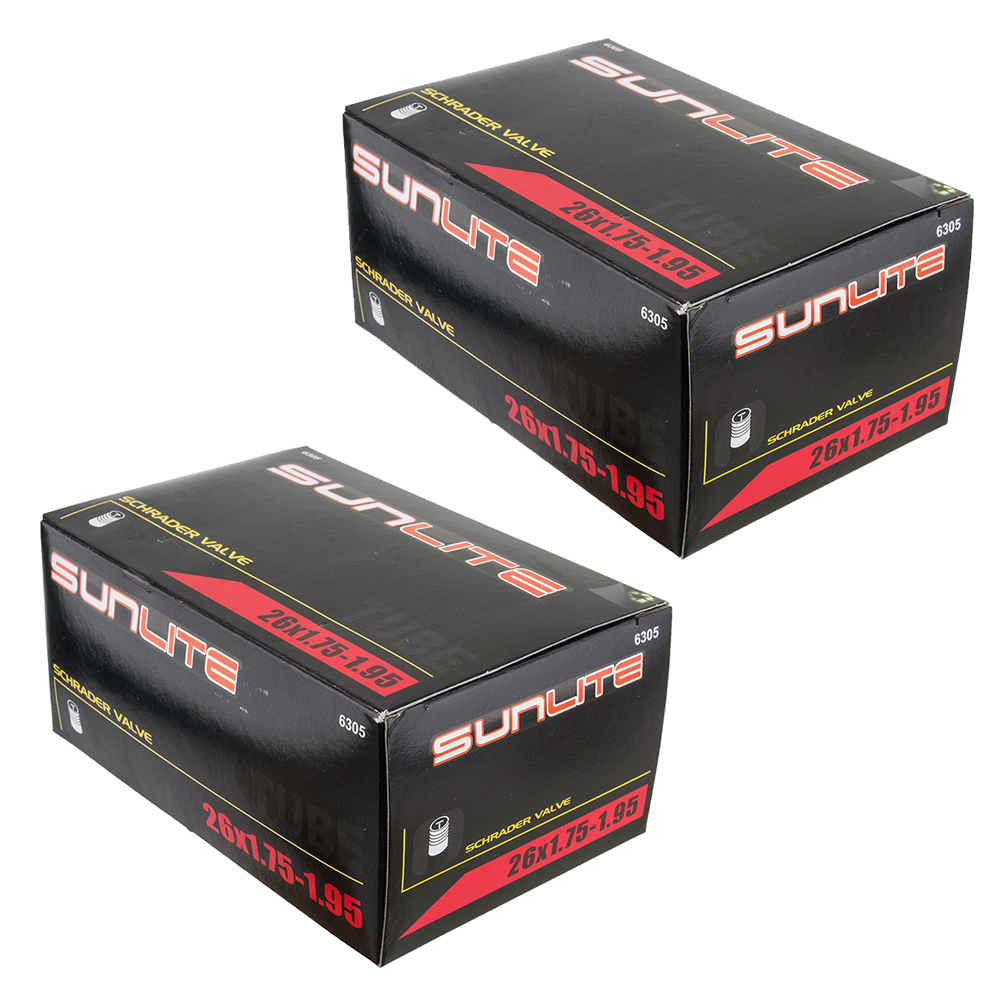 Schrader Fireplace Awesome Sunlite Bicycle Inner Tubes 2 Pack 26" X 1 75 1 95" Schrader Valve Mountain Bike