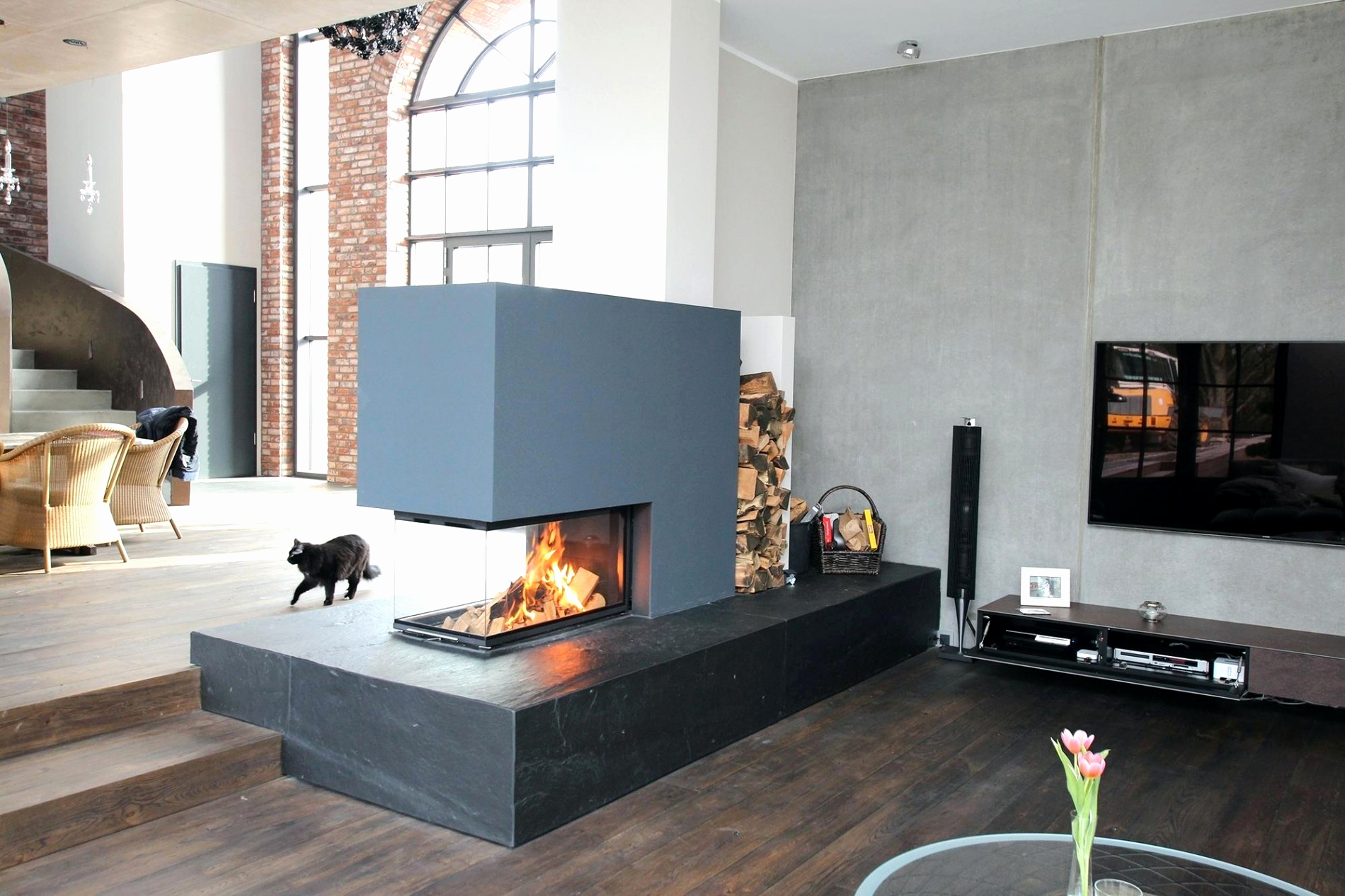 Schrader Fireplace Elegant Raumteiler Mit Tv Schön 22 Raumtrenner Mit Fernseher