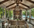 Screened In Porch with Fireplace Luxury Charming Shingle Style Cottage On Lake Keowee south