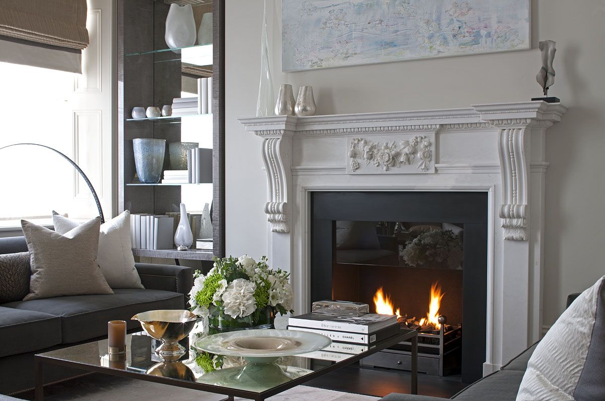 Hyde Park Apartments living room fireplace flanked by dd9aefd2bed1c53bac1f