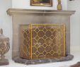 Single Fireplace Screen Elegant Bronze Mesh Fireplace Guard Gold Fireplace Screen French