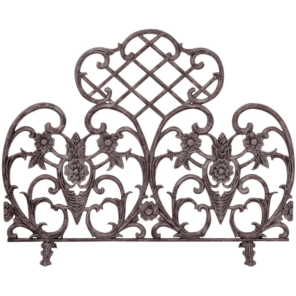 UniFlame Single Panel Bronze Finish Cast Aluminum Screen in a22c279da1da2eff111b30d1c