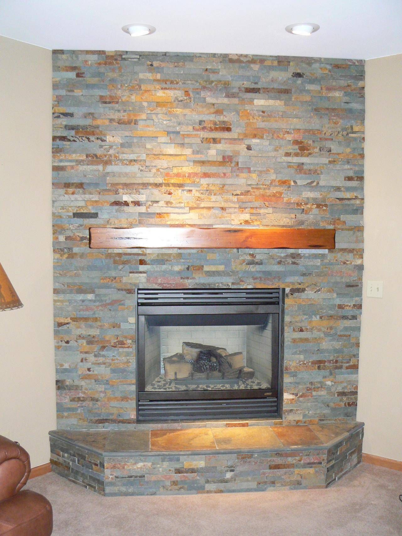 Slate Tile Fireplace Awesome 101 Resources Stacked Stone Tile House