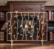Small Fireplace Screen New Wildon Home Bluewood Bird and Branch Metal Fireplace