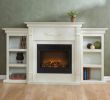 Small White Electric Fireplace Elegant White Electric Fireplace with Bookcase
