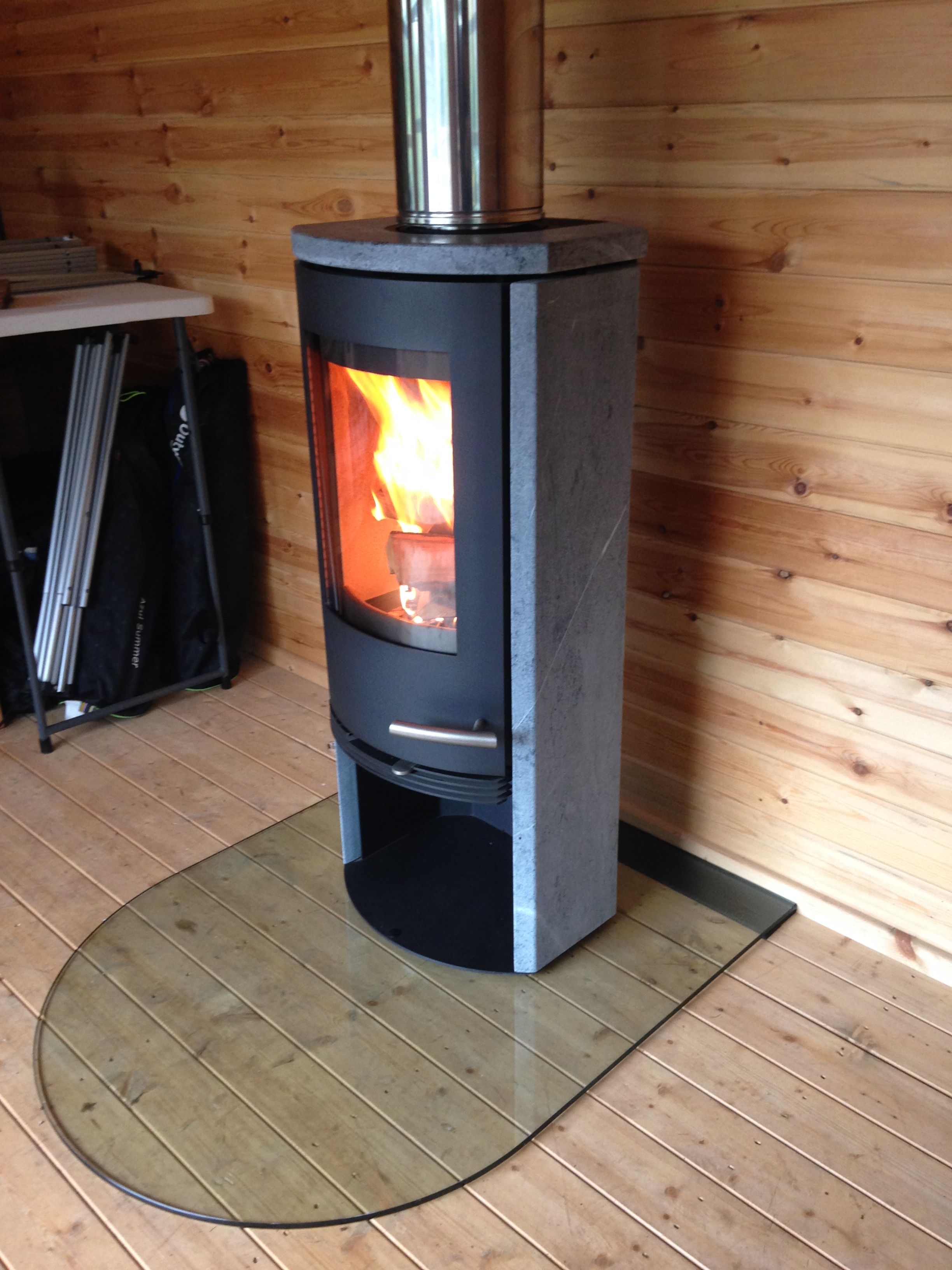 A Termatech TT20 in soapstone in outdoor cabin fb0dc06fe99f0d26ed7cc2255ffc471b