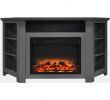 Southern Enterprises Fireplace Elegant Hanover Tyler Park 56 In Electric Corner Fireplace In Gray