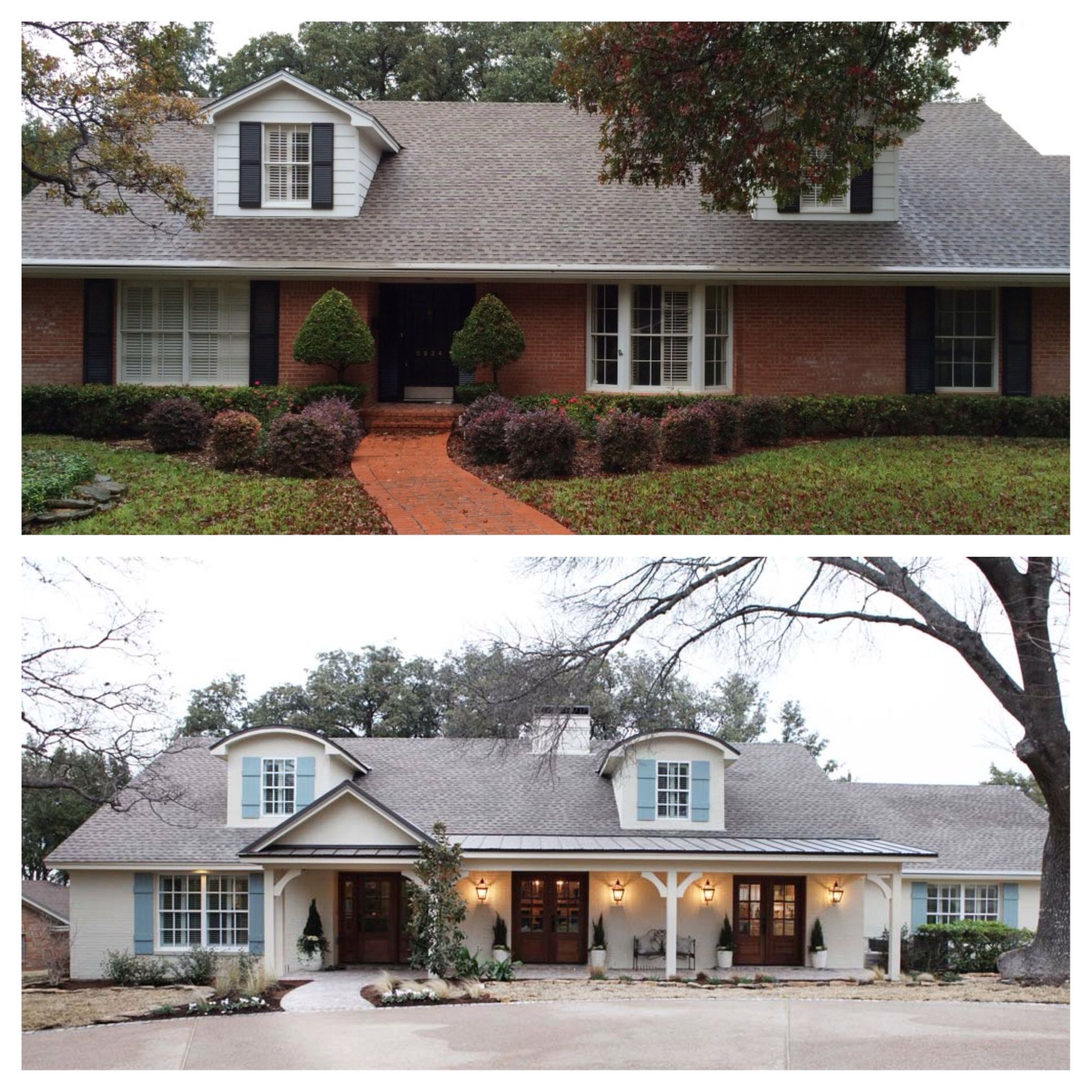 How to transform a tired red brick boring ranch home d6eca14bc53bce01e c7c6