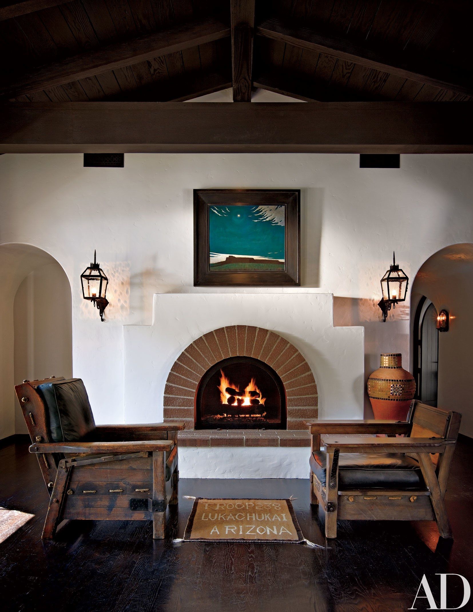 Spanish Style Fireplace Elegant Inside Diane Keaton S House In Beverly Hills