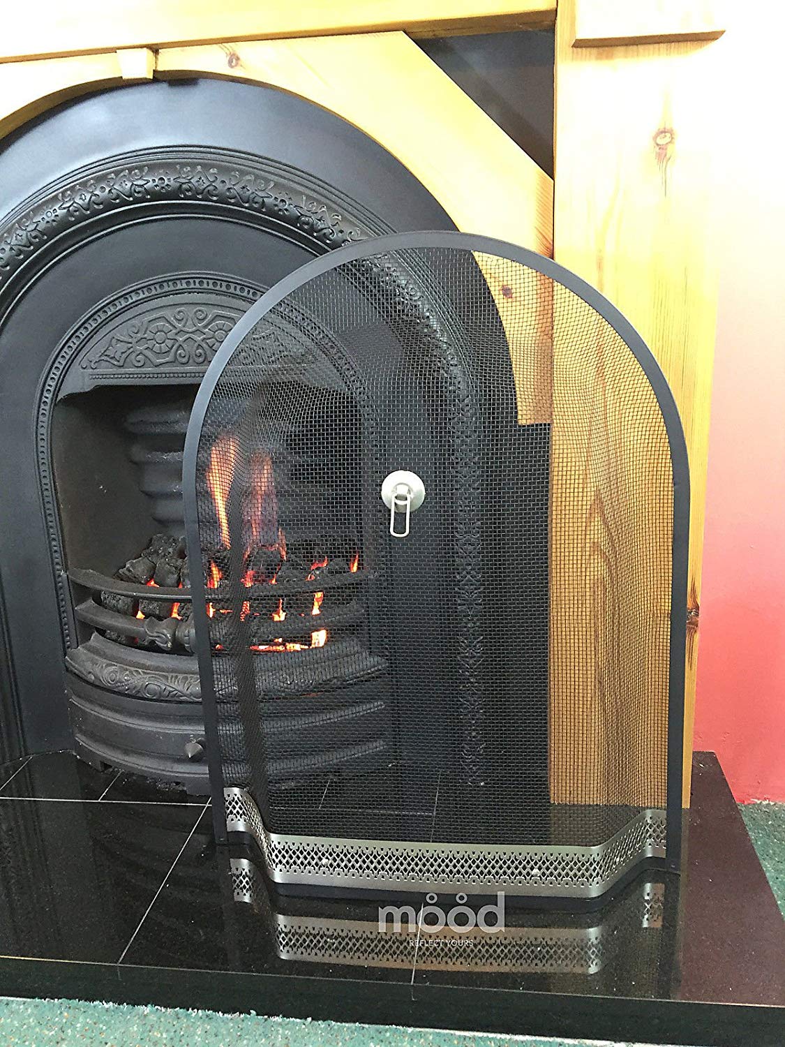 Arch Fire Guard Spark Guard Screen for Lombard Sorrento Curve Top Fireplace 28 With Silver Filigree 81izc3nAUjL SL1500