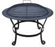 Spark Guard Fireplace Screen Elegant 30 In Round Fire Pit with Grill and Spark Guard Screen Lid