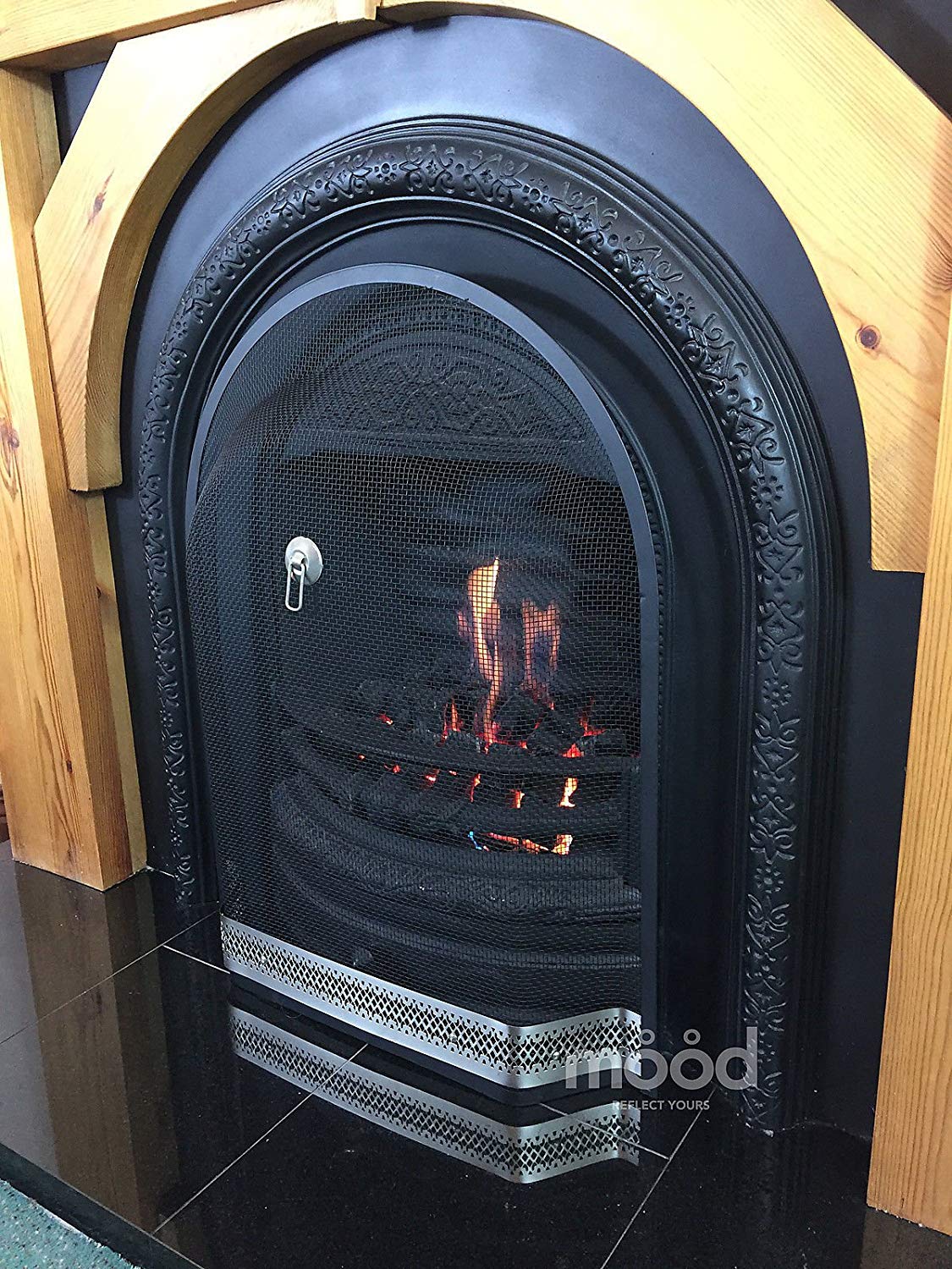 Arch Fire Guard Spark Guard Screen for Lombard Sorrento Curve Top Fireplace 28 With Silver Filigree 81R 93eNwzL SL1500
