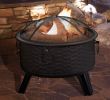 Spark Guard Fireplace Screen Lovely Pure Garden 26 Round Woven Metal Fire Pit with Cover