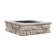 Stacked Stone Fireplace Cost Fresh Natural Concrete Products Co 28 In X 14 In Steel Wood Random Stone Limestone Square Fire Pit Kit