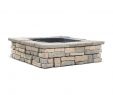 Stacked Stone Fireplace Cost Fresh Natural Concrete Products Co 28 In X 14 In Steel Wood Random Stone Limestone Square Fire Pit Kit