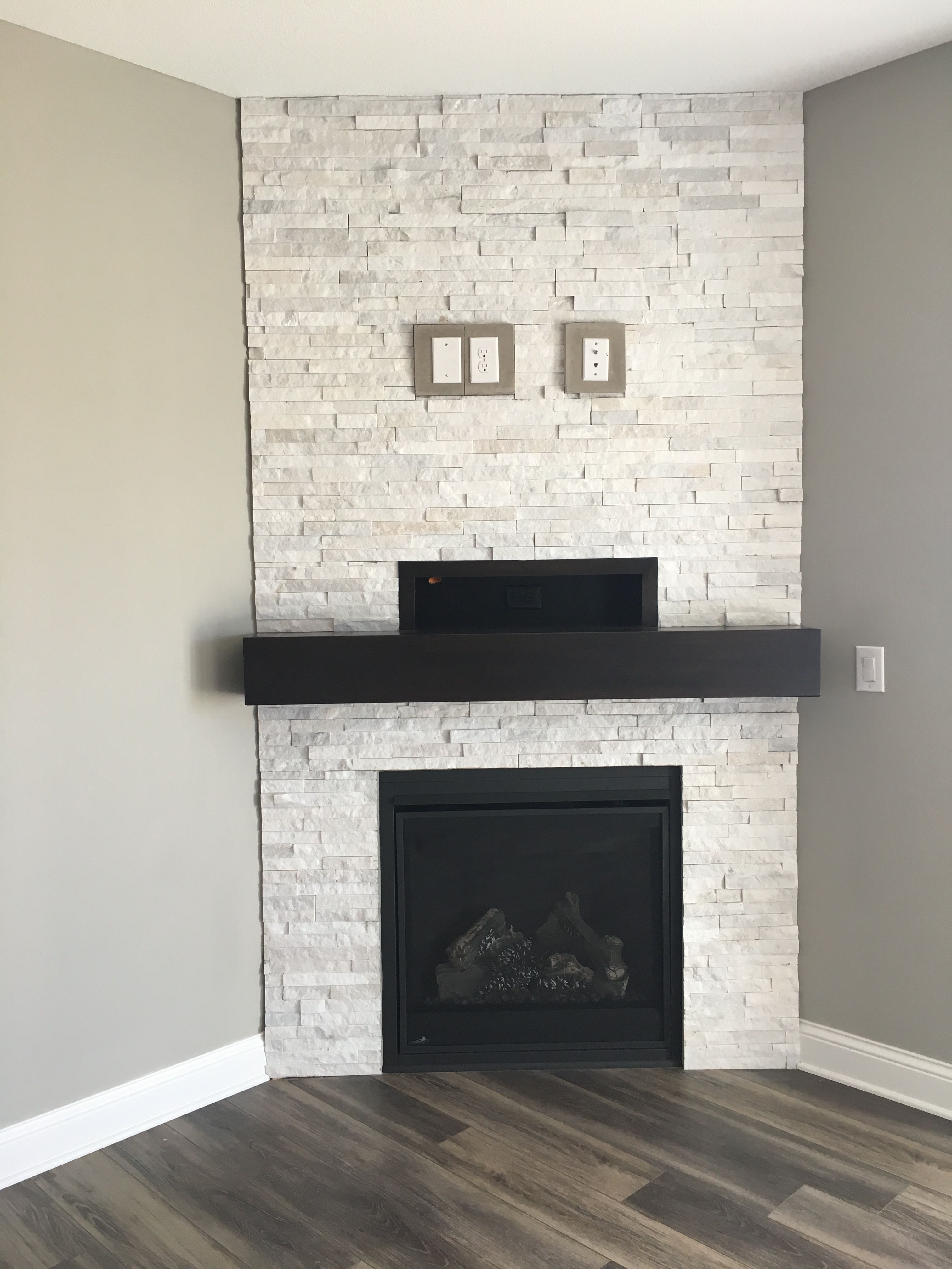 Stacked Stone Fireplaces with Mantle Luxury Pin On Fireplace Ideas We Love