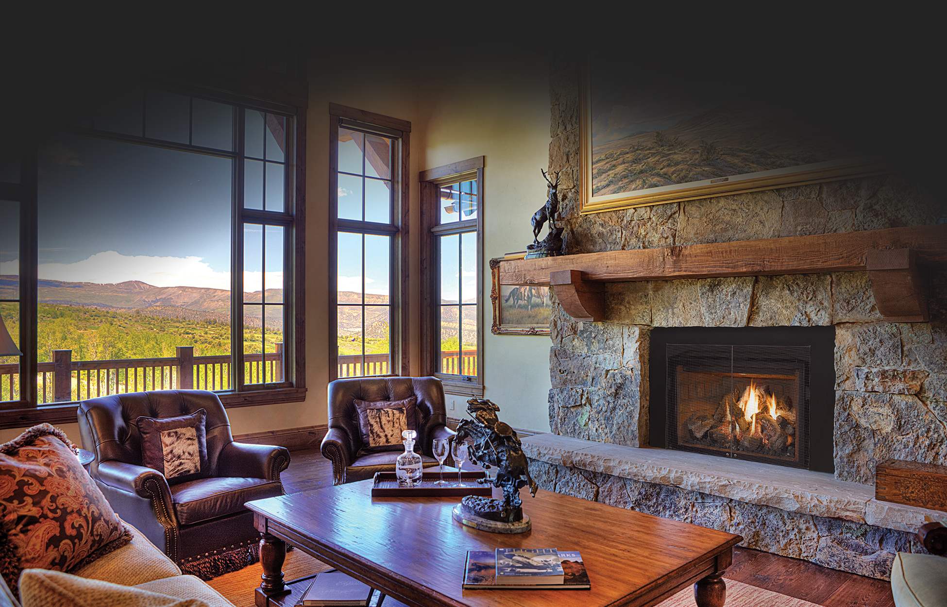 Stand Alone Propane Fireplace Luxury Home