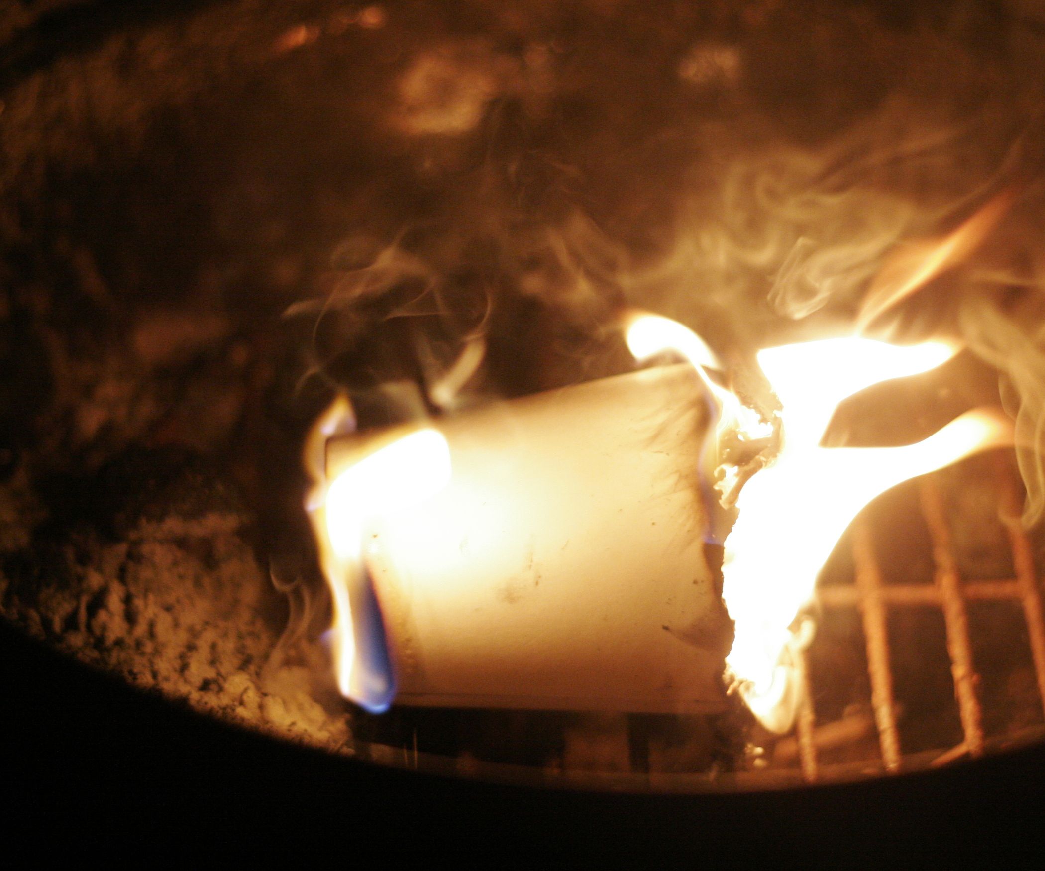 Sterno Fireplace New Java Fire Log In A Used Paper Coffee Cup