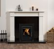 Stoves and Fireplaces Luxury Regent Pearla White Surround Pictured with A Black Granite