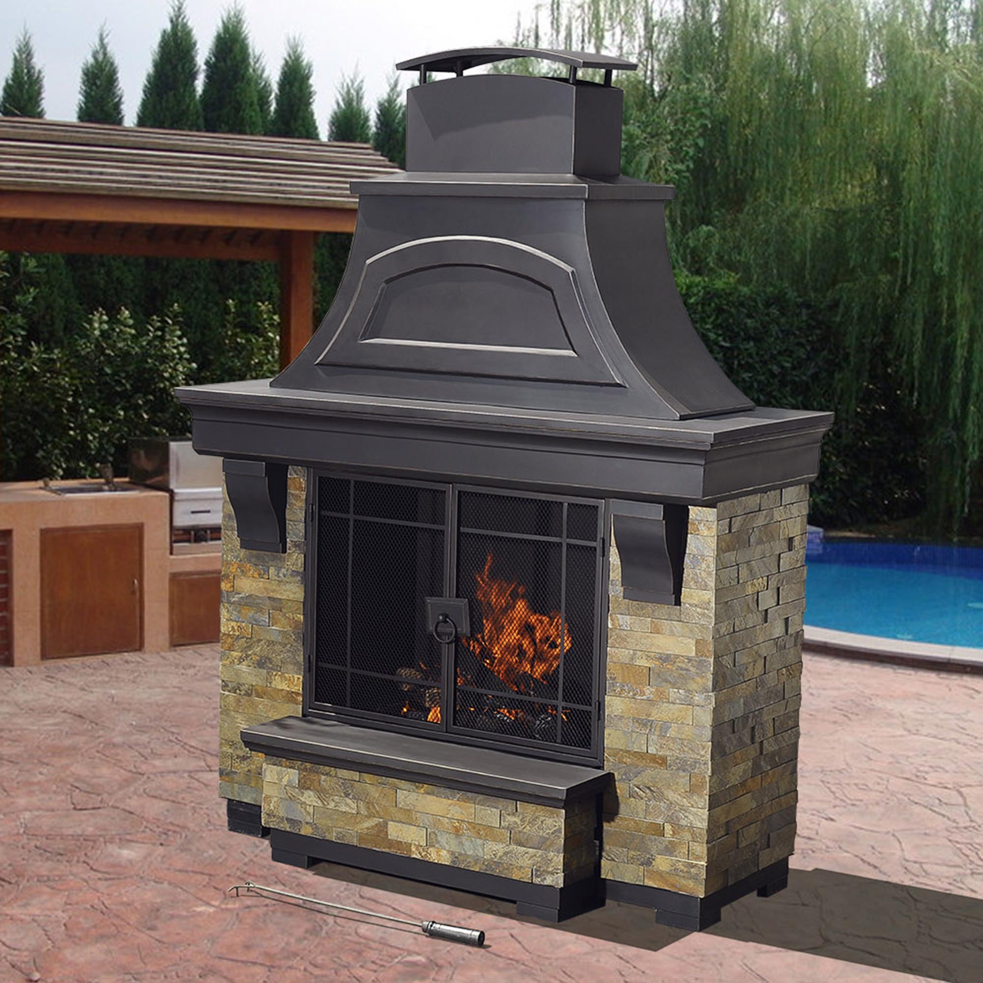 Sunjoy Outdoor Fireplace Fresh Wood Burning Outdoor Fireplace Charming Fireplace