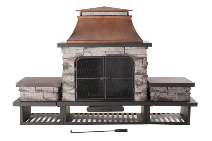 Sunjoy Outdoor Fireplace New Sunjoy Bel Aire 51 97 In Wood Burning Outdoor Fireplace