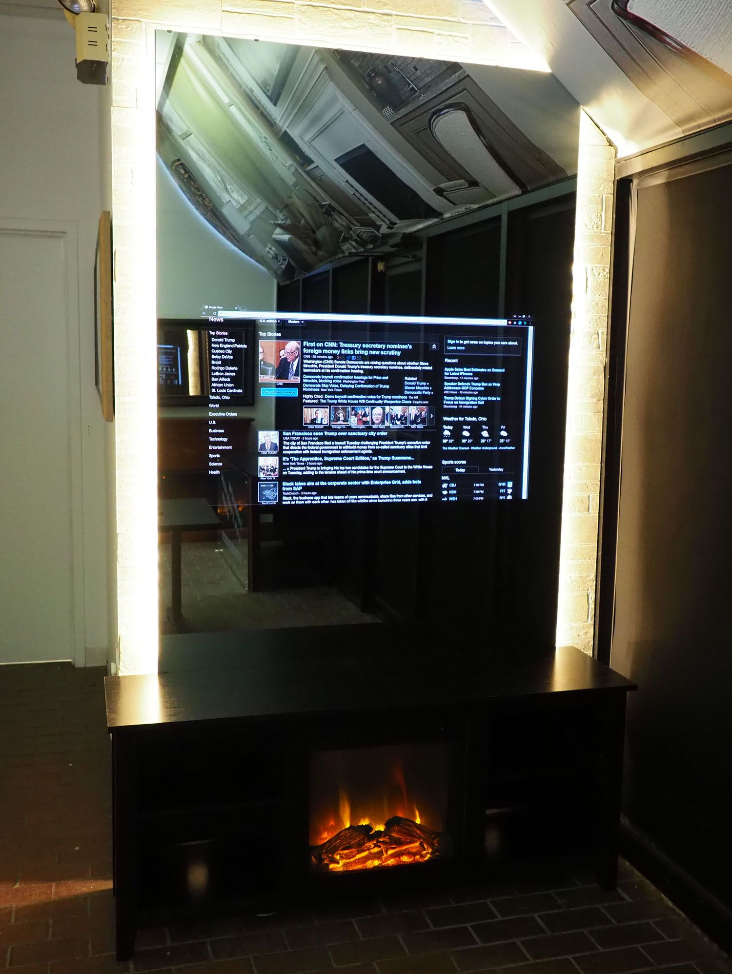 Supreme Fireplaces Lovely 20"x30" 508x762mm Smart Mirror Polished Edges