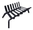 Temco Fireplace Products New Black Wrought Iron Fireplace Log Grate 24 Inch Wide Heavy