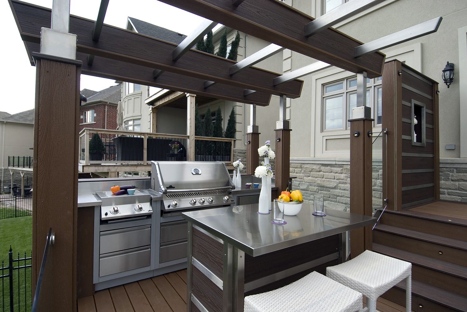 The Fireplace Bar Unique This Outdoor Kitchen Includes A Stainless Steel island Bar