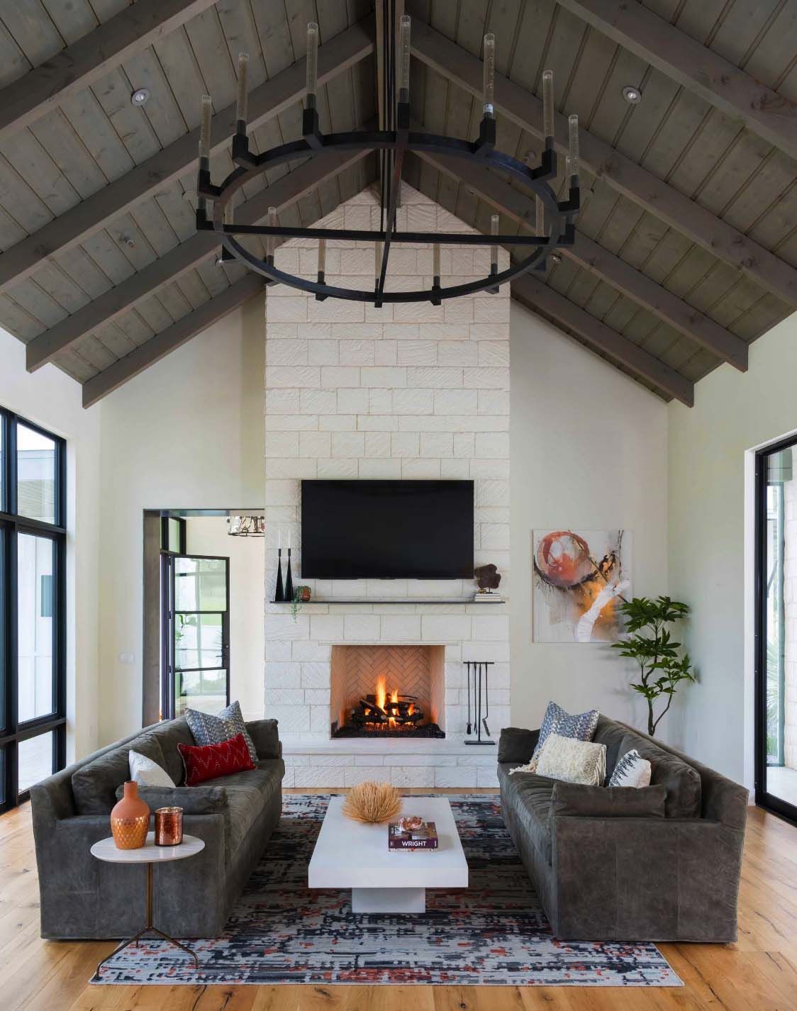 Thousand Oaks Fireplace Lovely Modern Farmhouse Style In Texas Showcases Fantastic Design