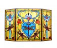Tiffany Fireplace Screen New Stained Glass Fireplace Screen Glass Designs