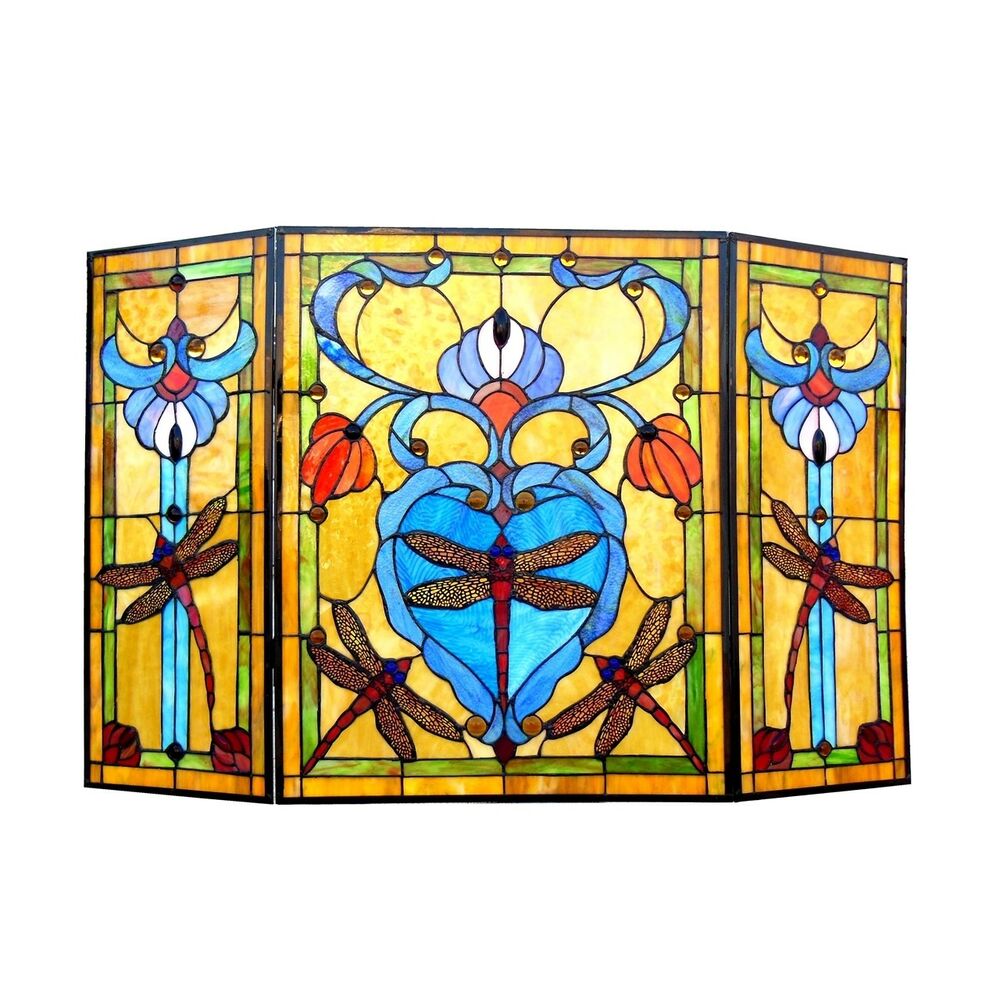 Tiffany Fireplace Screen New Stained Glass Fireplace Screen Glass Designs