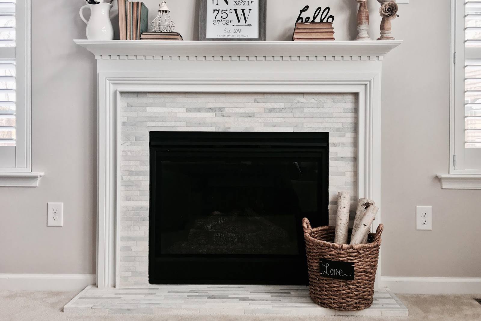 Tile Over Brick Fireplace before and after Lovely 25 Beautifully Tiled Fireplaces