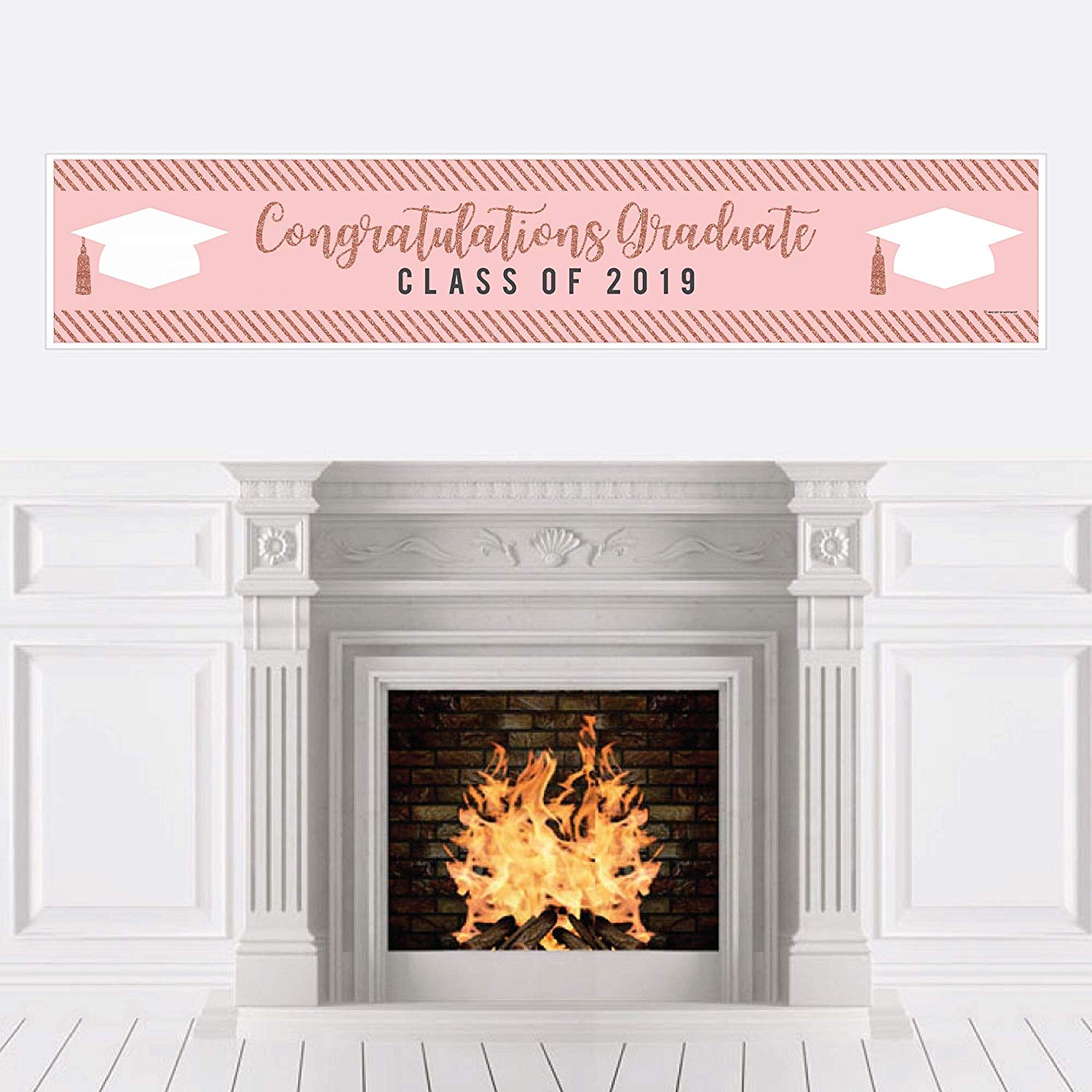 Tree Of Life Fireplace Screen New Big Dot Of Happiness Rose Gold Grad 2019 Graduation Party Decorations Party Banner