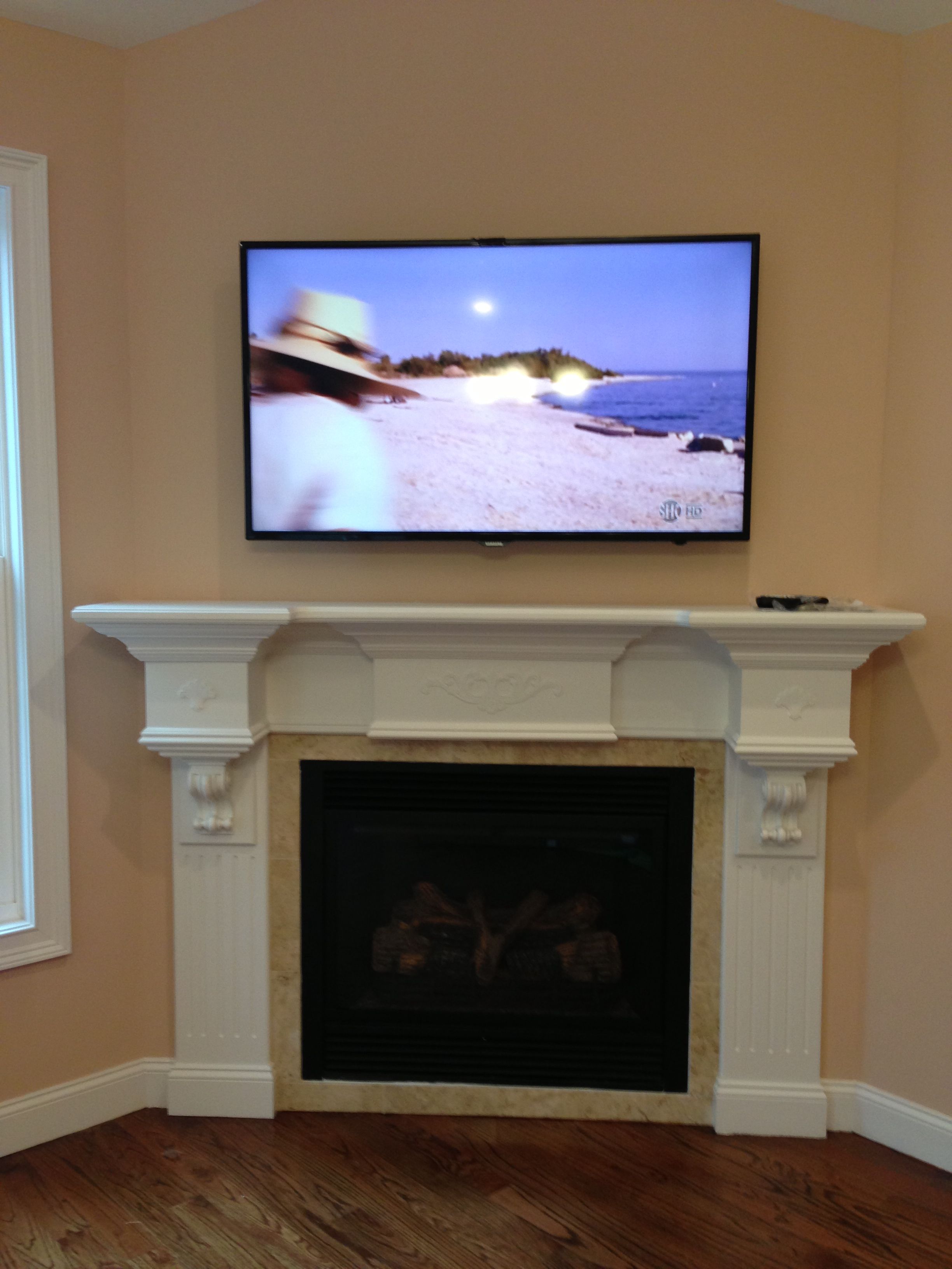 Fireplace tv mount