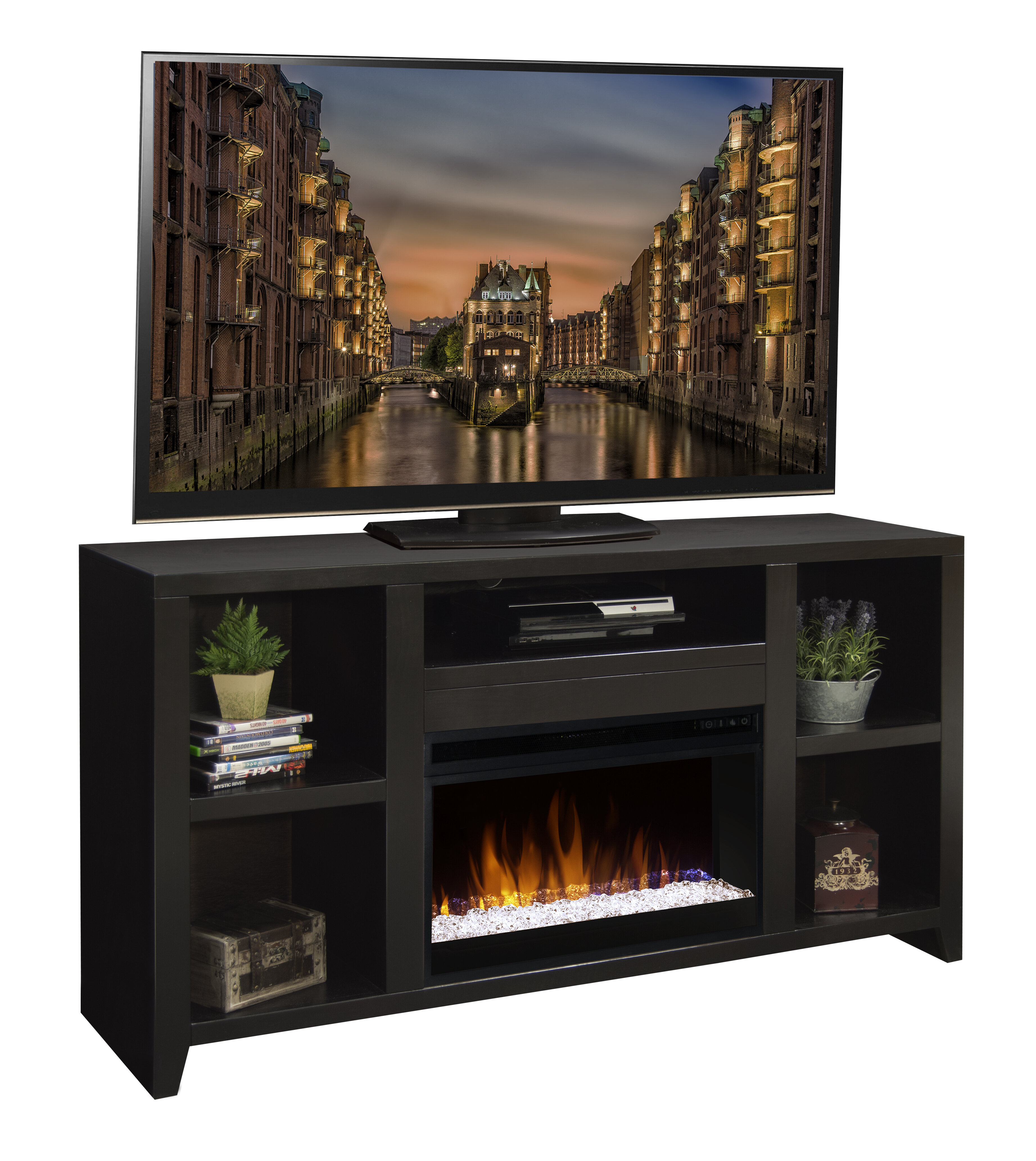 Tv Above Fireplace where to Put Cable Box Luxury Garretson Tv Stand for Tvs Up to 65" with Fireplace