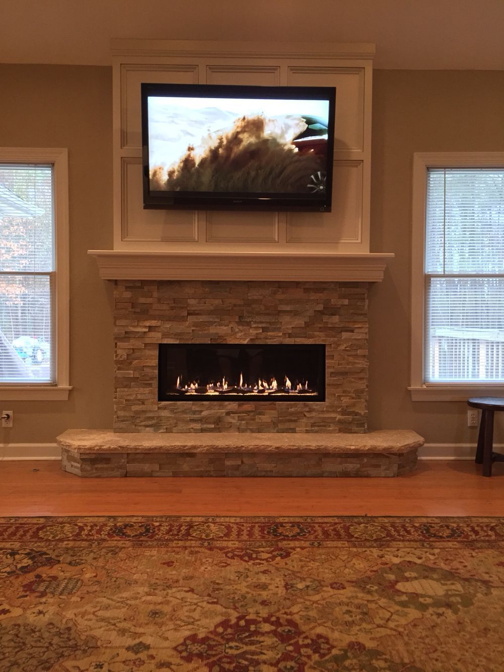 AL60CLX Electric Fireplace installed at a traditional 0d2b7034f15a45a1c3271a4709fe835a