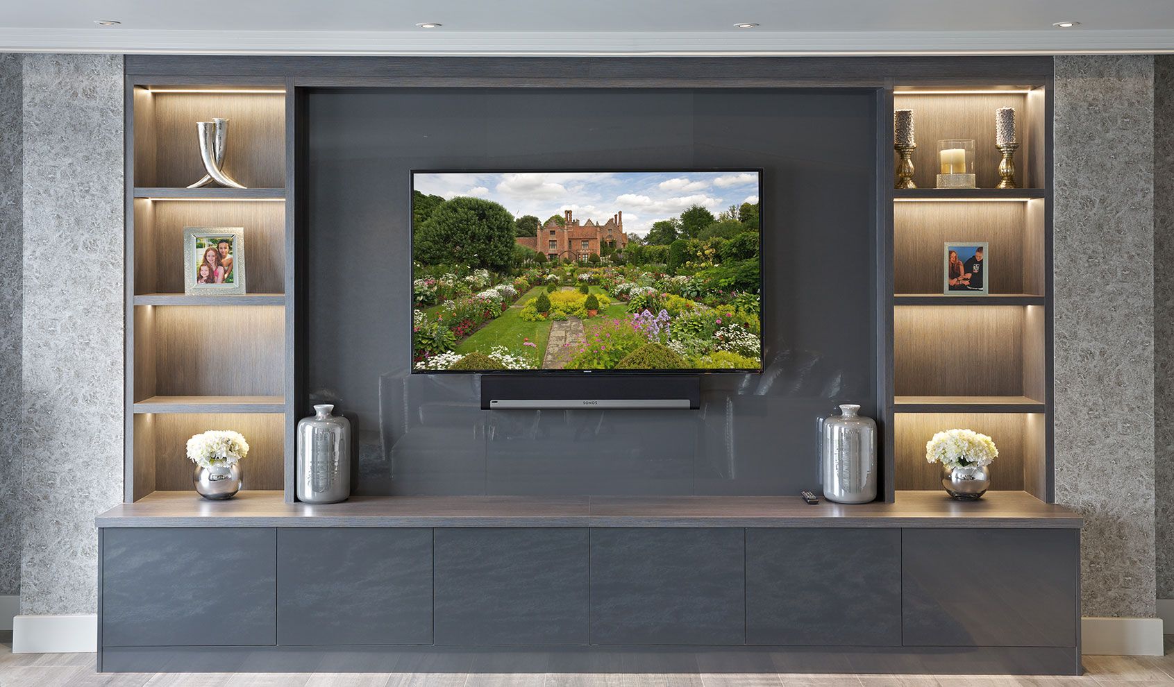 Tv Wall Unit with Fireplace Unique Bespoke Entertainment Rooms and Tv Units the Wood Works