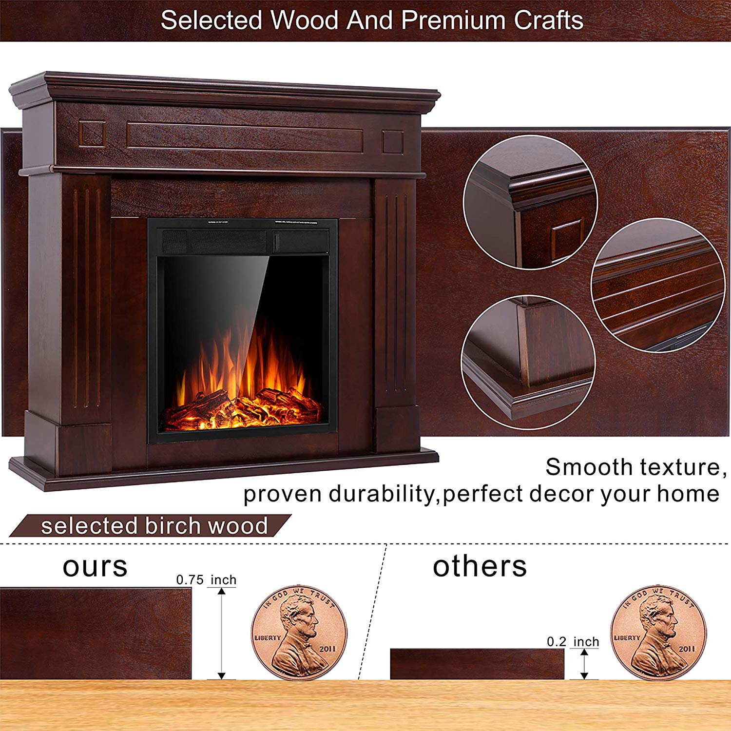 Twin Star Electric Fireplace Troubleshooting Best Of Amazon Xbeauty Electric Fireplace Mantel Wooden