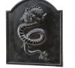 Unique Fireplace tools Beautiful Cast Iron Fireback with Dragon Design Plow & Hearth