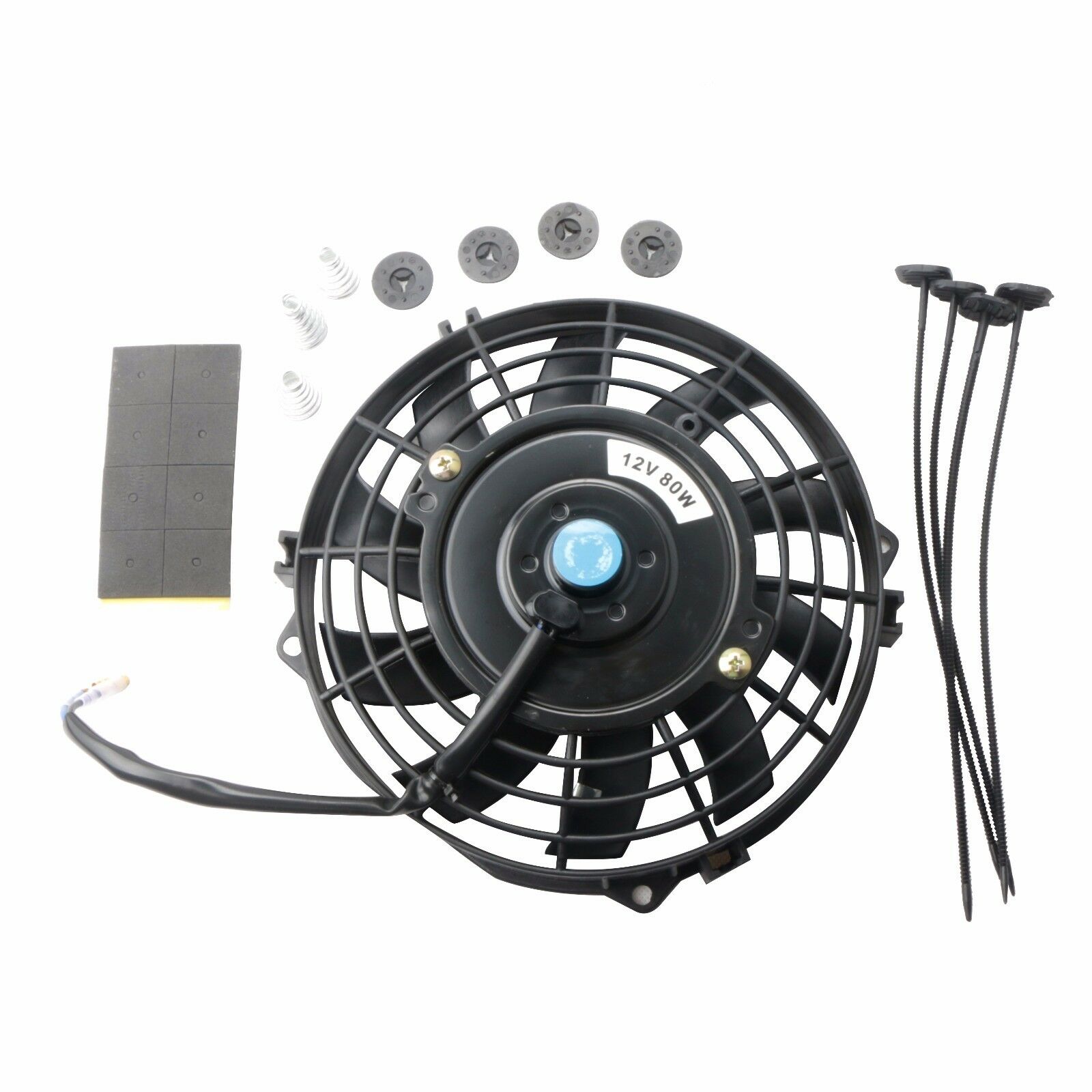 Details about 7" inch Black Universal Electric Radiator Slim Fan Push Pull 12V Mounting Kit $ 57 JPG