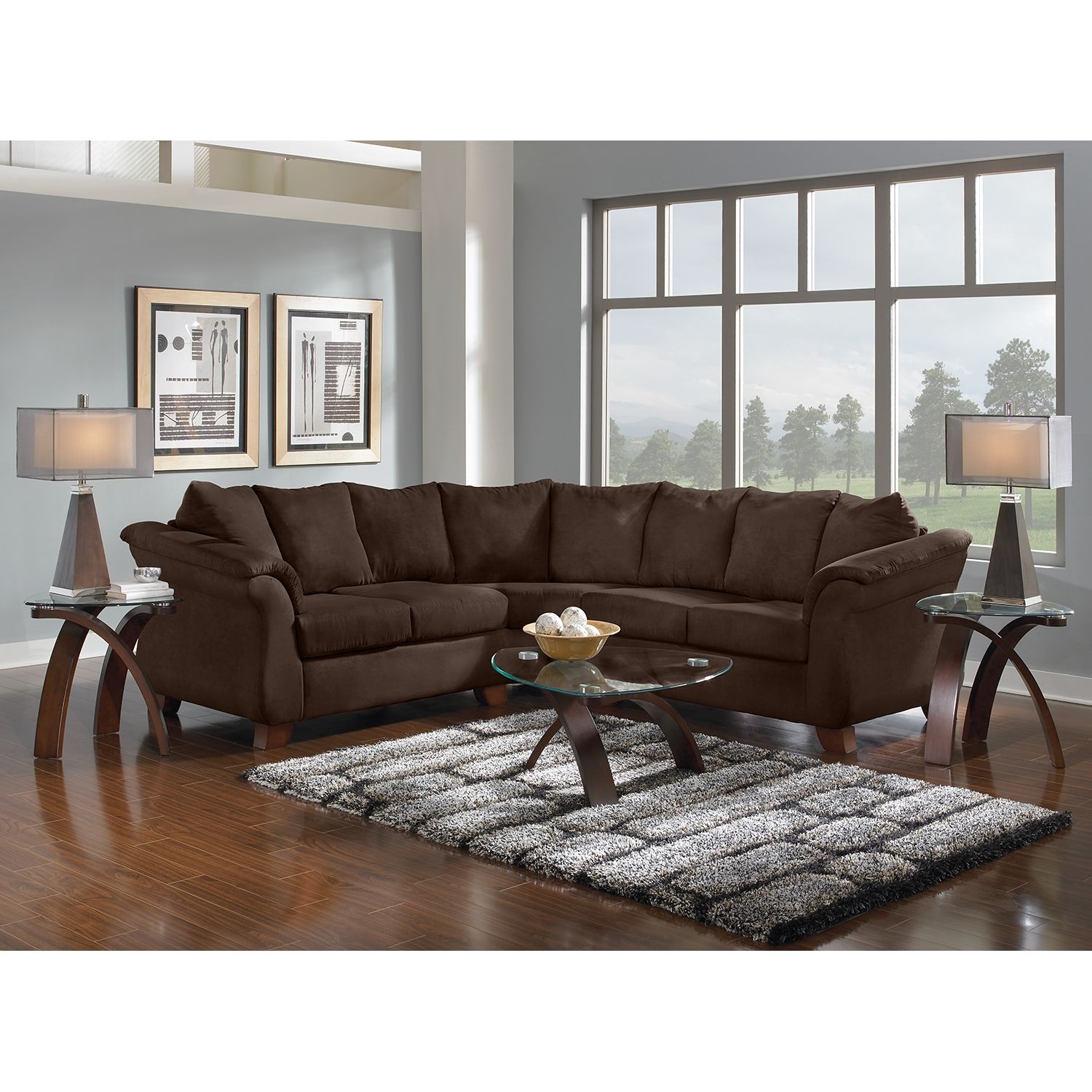 Value City Furniture Fireplace Elegant Adrian 2 Piece Sectional