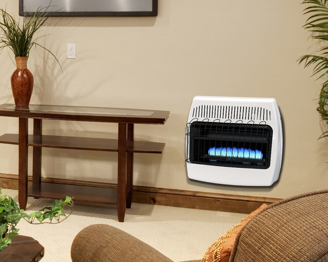 Vent Free Wall Mount Gas Fireplace New Dyna Glo 30 000 Btu Liquid Propane Blue Flame Vent Free Wall Heater