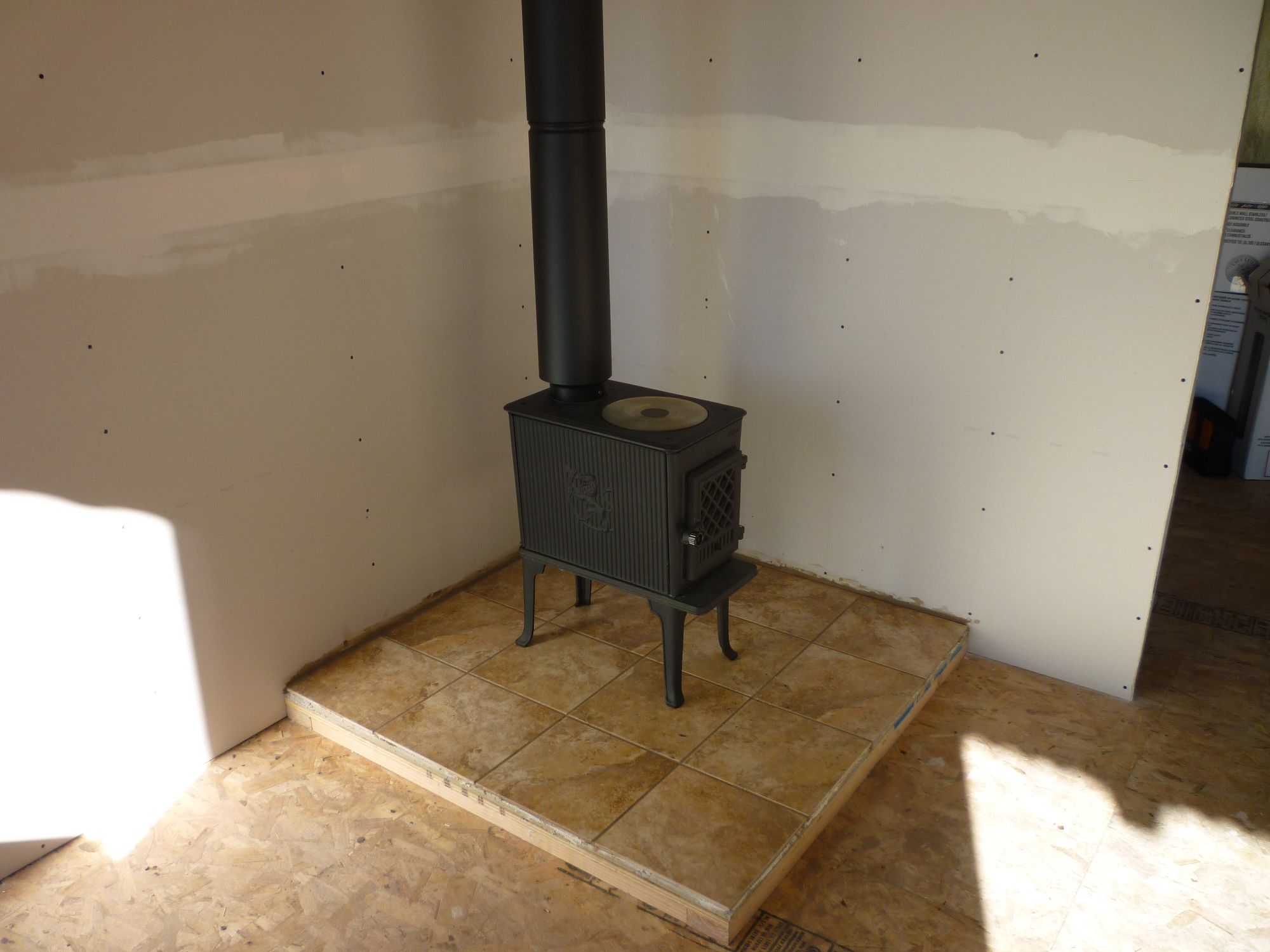 Wood Stove and Chimney Tin Can Cabin Woodstove2