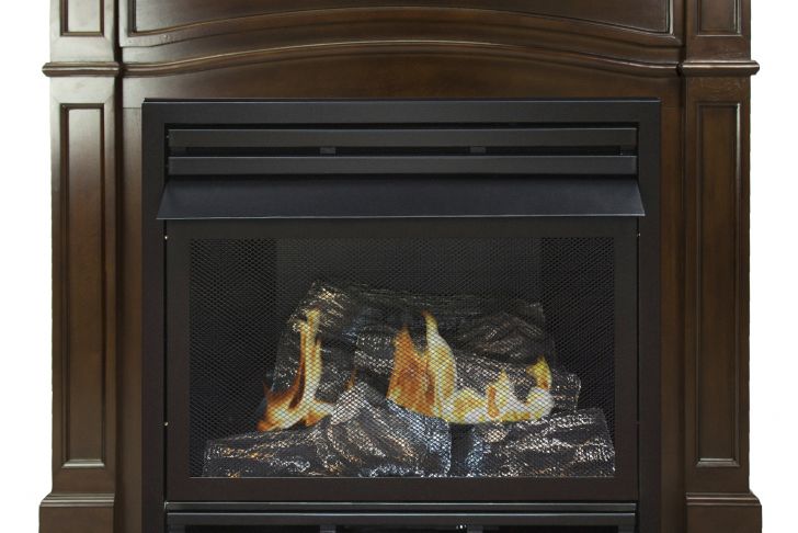 Ventless Gas Fireplace Hearth Awesome Pleasant Hearth 46 In Natural Gas Full Size Cherry Vent Free Fireplace System 32 000 Btu