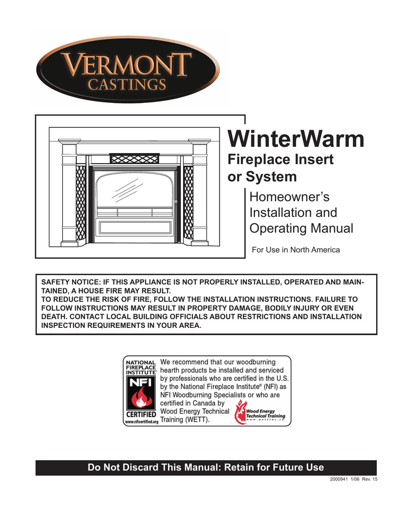 Vermont Castings Fireplace Insert Elegant Vermont Castings Winter Warm 2100 Operating Instructions